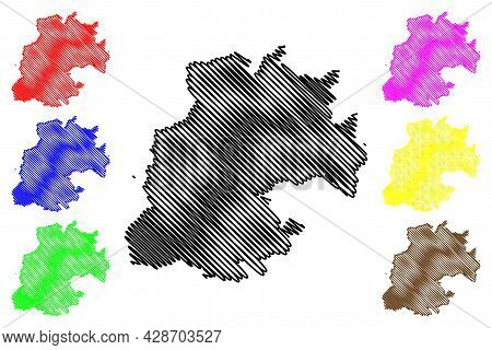 Free Municipal Consortium Of Enna (italy, Italian Republic, Sicily Region) Map Vector Illustration, 