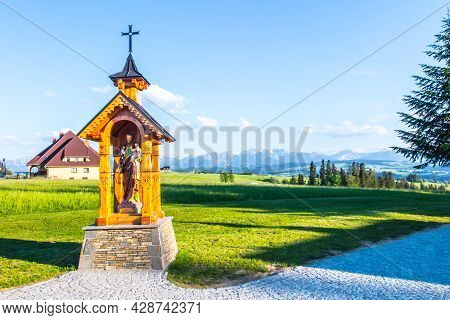 Prydrożna Chapel Of St. Joseph With Jesus Near The Church In Bachledowce Near The Tatra Mountains, I