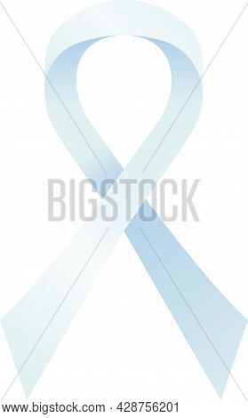 White Violenca Against Woman Awareness Ribbon Isolated On White Background.