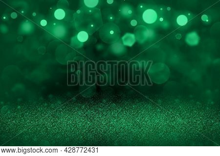 Teal, Sea-green Pretty Bright Abstract Background Glitter Lights Defocused Bokeh - Festive Mockup Te