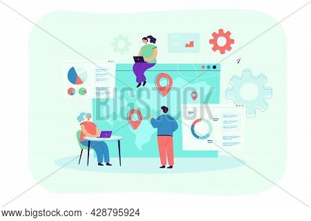 Vector y foto Tiny People Laptops (prueba gratis) | Bigstock