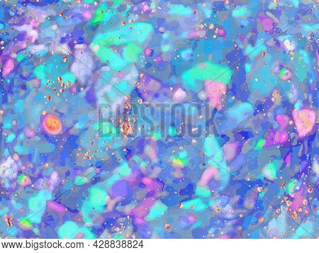 Seamless Opal Gemstone Background. Trendy Abstract Vector Template For Holiday Designs, Invitation, 