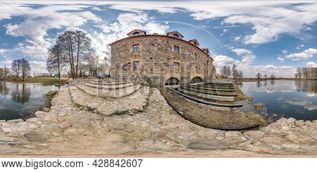 Full Seamless Spherical Hdri Panorama 360 Degrees Angle View Near A Restored Medieval Water Mill Nea