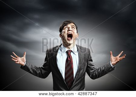 businessman in anger