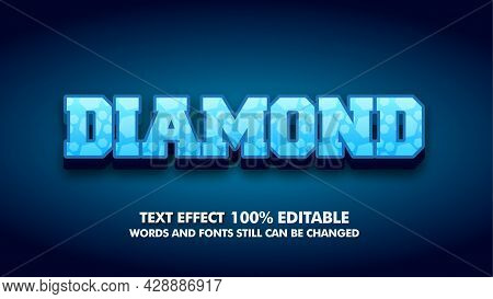 Diamond Text Effects, Text Style, Font Effect Template