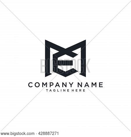 Me Or Em Initial Logo Design Vector. Me Letter. Me Icon