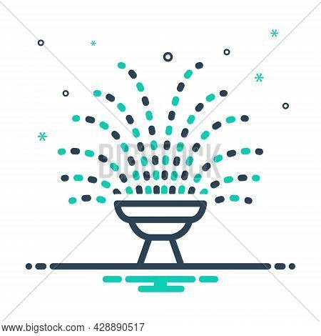 Mix Icon For Fountain Wellhead Geyser Reservoir Stream Artificial Architecture Waterworks Water Foun