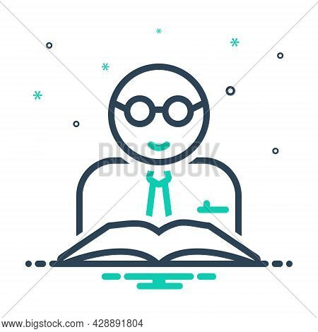 Mix Icon For Teacher Tutor Educationist Trainer Lecturer Counselor Docent Professor