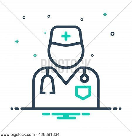 Mix Icon For Doctor Surgeon Stethoscope Sawbones Specialist Healer Physician Therapist Surgery Param
