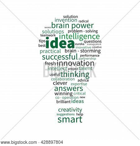 Light Bulb Made Of Letters Social Media Post Flyer Poster Or Web Banner Template Design