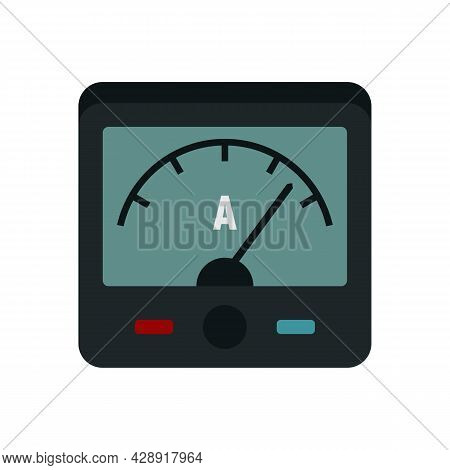 Amperemeter Icon. Flat Illustration Of Amperemeter Vector Icon Isolated On White Background