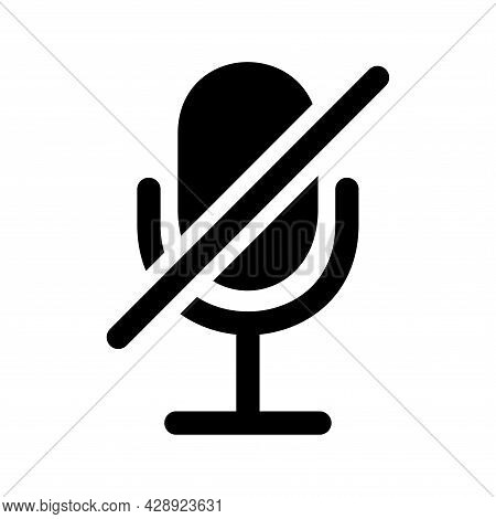 Mute. No Sound. Speaker Off. Microphone Symbol. Forbidden Icon. Microphone Icon For Your Web Site De