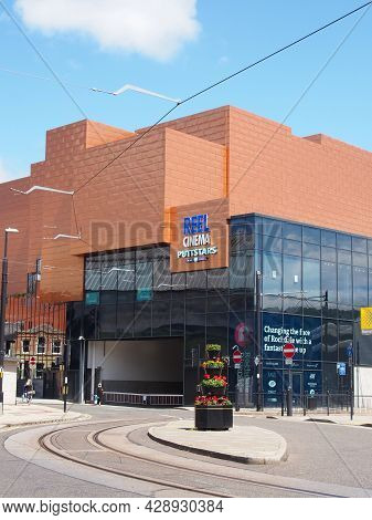 Rochdale, Greater Manchester, United Kingdom - 14 July 2021: The Riverside Shopping Centre And Cinem