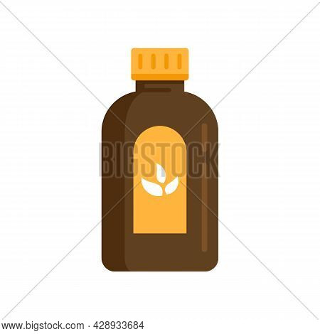 Cough Syrup Dosage Icon. Flat Illustration Of Cough Syrup Dosage Vector Icon Isolated On White Backg
