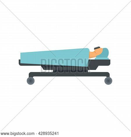 Hospital Anesthesia Icon. Flat Illustration Of Hospital Anesthesia Vector Icon Isolated On White Bac