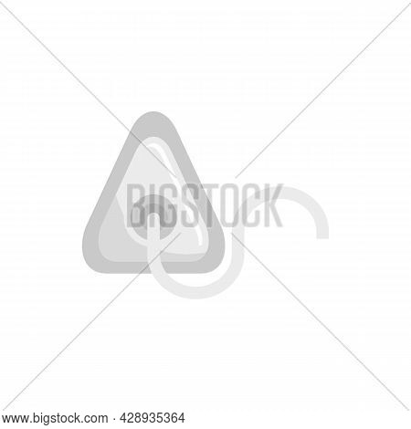 Clinic Anesthesia Mask Icon. Flat Illustration Of Clinic Anesthesia Mask Vector Icon Isolated On Whi