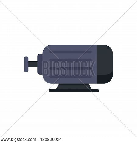 Electric Power Motor Icon. Flat Illustration Of Electric Power Motor Vector Icon Isolated On White B
