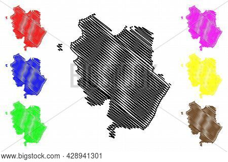 Matera Province (italy, Italian Republic, Basilicata Or Lucania Region) Map Vector Illustration, Scr