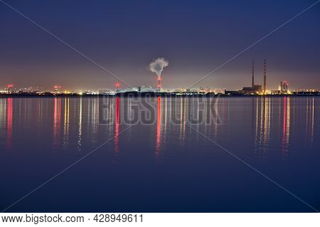 Spectacular Early Morning View Of Dublin Waste To Energy (covanta Plant), Poolbeg Ccgt And Pigeon Ho