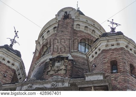 Stairs To Famous Historic Tower In Zemun District Of Belgrade, Serbia, During Rain