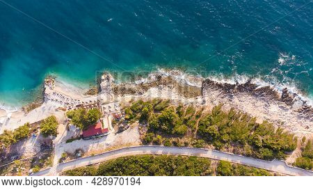 Aerial View From A Drone To Ksamil, Albania