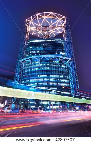 SEOUL - FEBRUARY 14: Jongo Tower February 14, 2013 in Seoul, KR. The tower is known for being hollow between the 23rd and 30th floor.