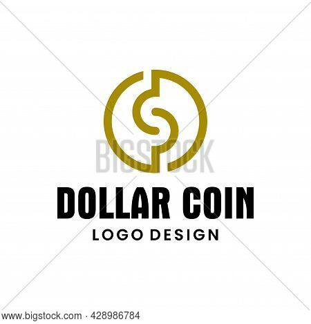 Simple And Geometric Logo About Coins And Dollar Icon.
Eps 10, Vector.