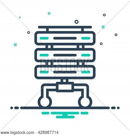 Mix Icon For Server Rackmount-server  Flowchart Hierarchy Network Security Storage Process Connectio