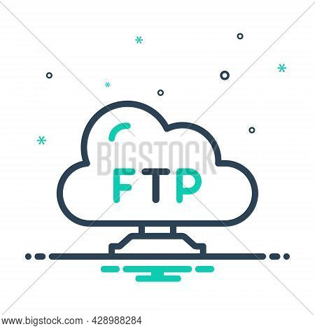 Mix Icon For Ftp Protocol Folder File Server Data Userinterface Content