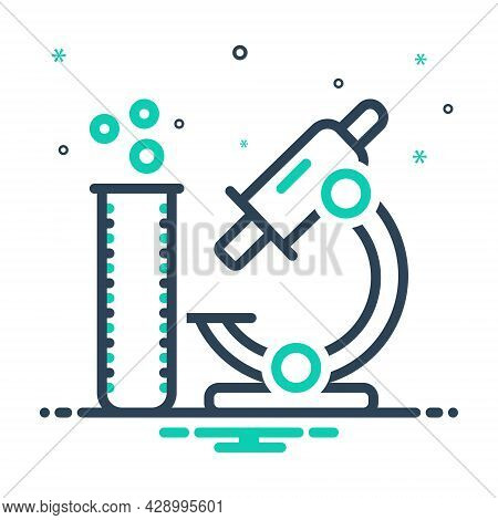 Mix Icon For Lab Chemistry Formula Patholology Laboratory Pharmaceutical Testing Microscope Instrume