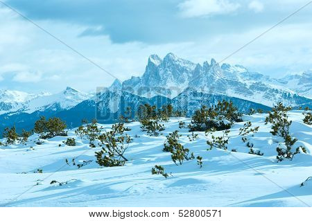 Beautiful Winter Mountain Landscape.