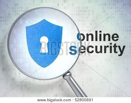 Protection concept: Shield With Keyhole and Online Security