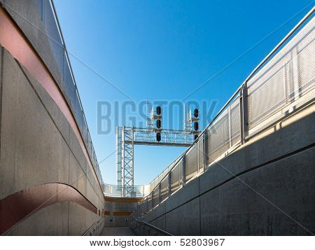 Railway Signal And Stanchion