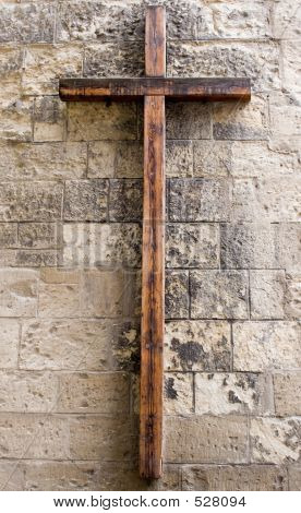 Wooden Cross On Wall