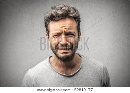 portrait of a sad man