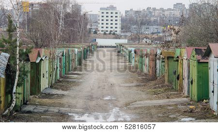 Metal garages in Vilnius, Lithuania