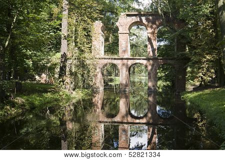 The Aqueduct In Arkadia Park, Poland