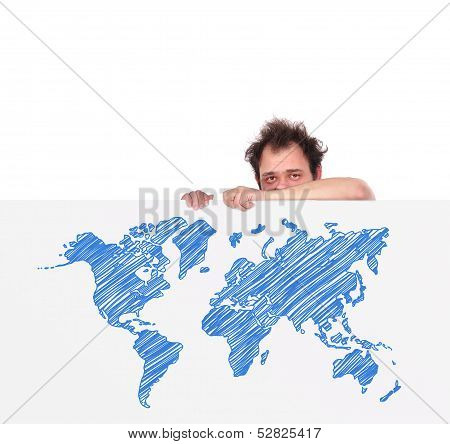 Unhappy Men And World Map
