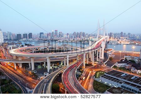 Nanpu Bridge in Shanghai, China
