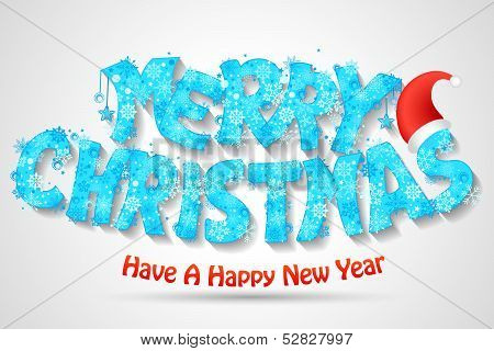 Merry Christmas Typography Background