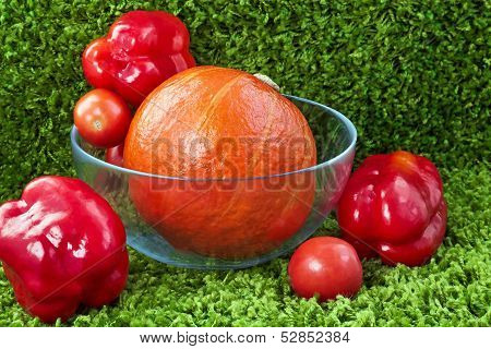 Pumkin With Peppers And Tomato