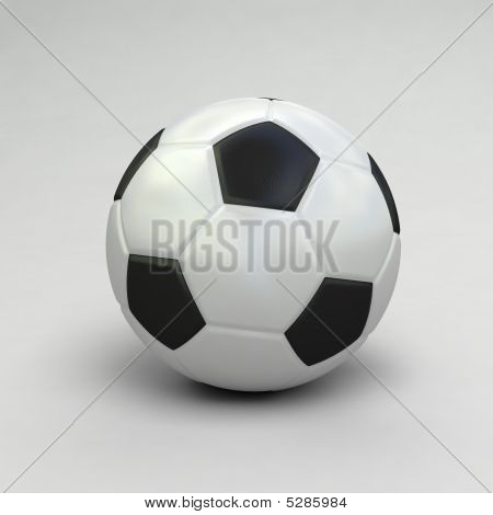 Rendering 3D di un pallone da calcio