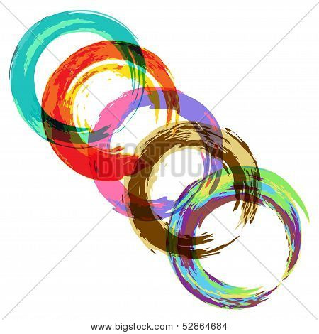 Set of Watercolor Circles
