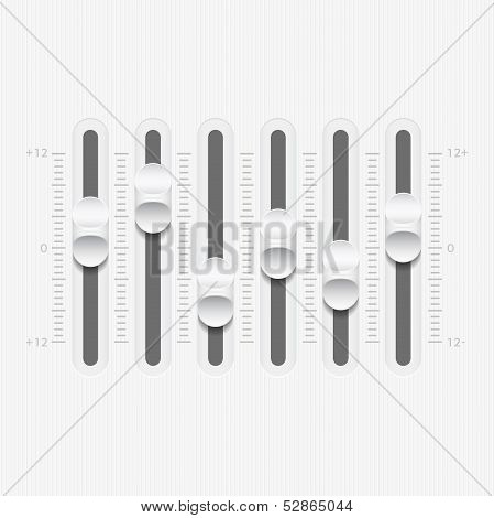 Vector Sound Mixer Console Panel