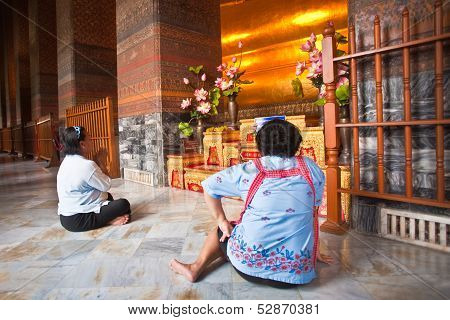 The Giant Reclining Buddha In Wat Pho, Thailand