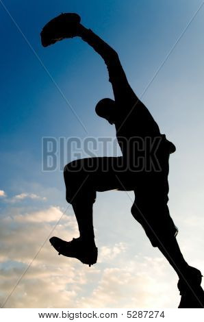 Silhueta de jogador de beisebol