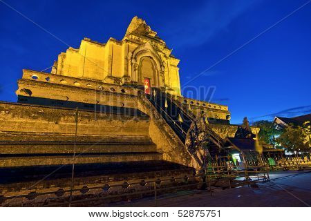 chedi luang temple in chiang mai,thailand