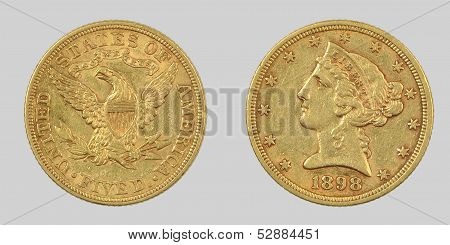5 gold dollars