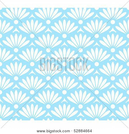 Abstract blue and white seamless pattern