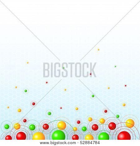Background with colorful balls